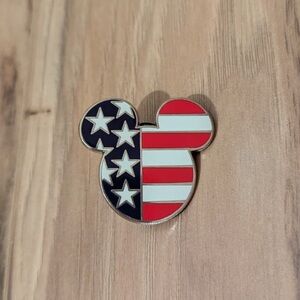 Disney American Flag Mickey Head Trading Pin